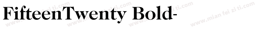 FifteenTwenty Bold字体转换